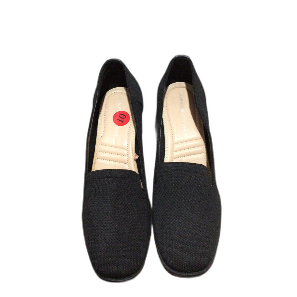 New NWOT Adrienne Vittadini BRITTINY Black Casual Heels Block Heels (Women's 10)